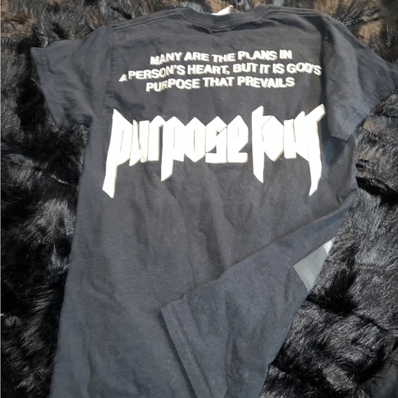 JUSTIN BIEBER TOUR MERCH SIZE SMALL JUSTICE AND PURPOSE TOURS T SHIRT & CREWNECK - Picture 3 of 5